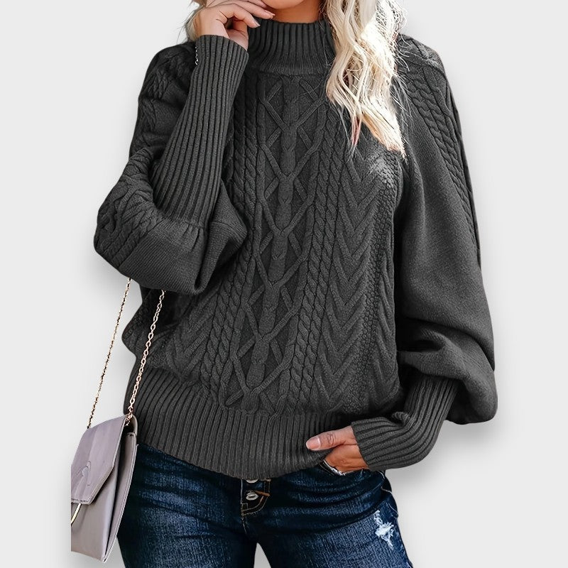 Tinsley | Sweater de Malha Casual de Manga Longa