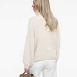 Creme Gebreide Knoop - Casaco