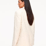 Blazer Oversized Detalhada em Creme