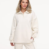 Sweater Creme Knopen LS Jogging