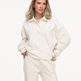 Sweater Creme Knopen LS Jogging