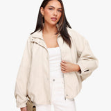Creme PU Leren Oversized - Casaco