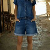 Stephanie™ | Vestido casual em ganga