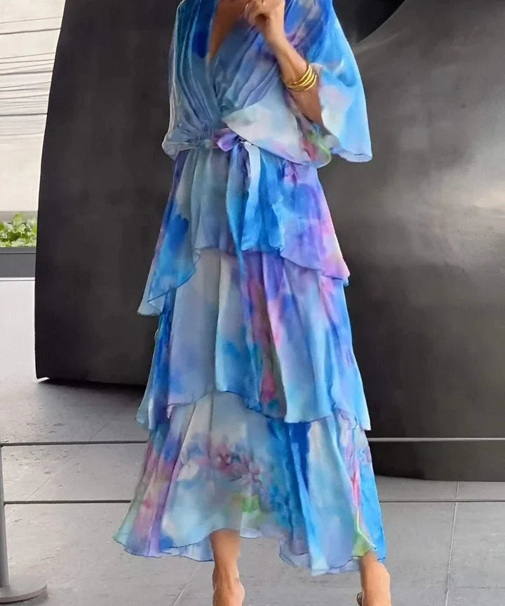 Cassia – Vestido elegante em chiffon