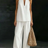 Sandra - Conjunto Col Halter Jeans