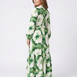 Sabine | Vestido Maxi de Manga Longa com Cinto na Cintura