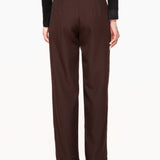 Pantalon Clássico Castanho Escuro