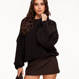Pullover de Lã Castanho Escuro