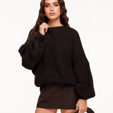 Pullover de Lã Castanho Escuro