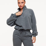 Cropped Rits Jogging - Colete Cinza Escuro