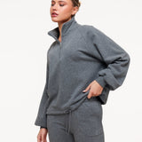 Cropped Rits Jogging - Colete Cinza Escuro