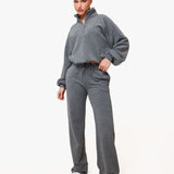 Cropped Rits Jogging - Colete Cinza Escuro