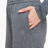 Calças de Jogging de Cós Largo Cinza Escuro