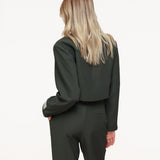 Casaco Cropped Verde Escuro