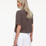 Colete de Malha com Mangas 3/4 - Taupe