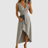 Valerie - Vestido envelope elegante com decote em V