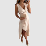 Valerie - Vestido envelope elegante com decote em V
