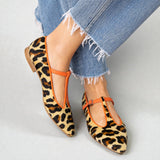 Mocassins T-Strap Leopardo Mulher | Modernos Primavera 2026