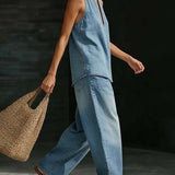 Sandra - Conjunto Col Halter Jeans