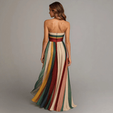 Vestido Longo Colorido Sem Mangas