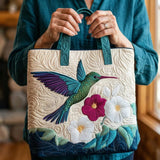 Bolsa Acolchada - Colibri e Flor Branca