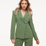 Blazer Verde Luxuoso Ajustado