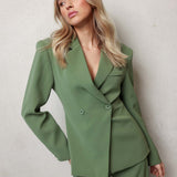 Blazer Verde Luxuoso Ajustado