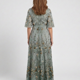 Élodie – Vestido longo floral com decote em V