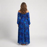 Aspen | Vestido Maxi Floral com Ombros à Mostra