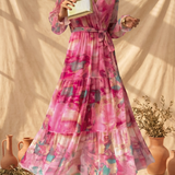 Hazel | Vestido cruzado com estampado floral