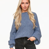 Jeans Azul Lã Tricotado - Sweater