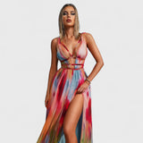 Elva™ | Elegante vestido de noite multicolorido