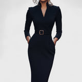 Carla™ | Vestido elegante com cinto