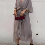 Moniek™ | Elegante vestido midi plissado com laço