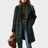 Ruby | Casaco Retro de Tweed com Lapela Xadrez