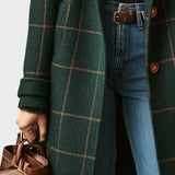 Ruby | Casaco Retro de Tweed com Lapela Xadrez