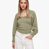 Cropped em Malha Caqui - Colete