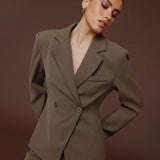 Blazer Khaki Luxe Ajustado