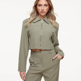 Khaki Studio Rits - Casaco