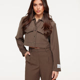 Jas Cropped Khaki Studio
