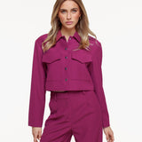 Luz Aubergine Luxe Estúdio Cropped - Casaco