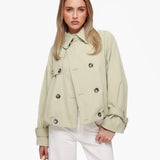 Casaco Trench Bomber Khaki Claro - Jas