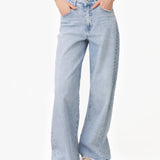 Calças Baggy de Jeans Azul Claro - Largas