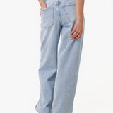 Calças Baggy de Jeans Azul Claro - Largas