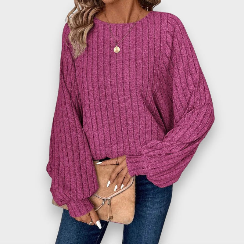 Nala | Blusa de Manga Longa Elegância Relaxada