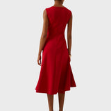 Katarina - Vestido Midi Assimétrico Franzido