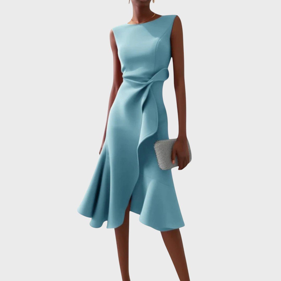 Katarina - Vestido Midi Assimétrico Franzido