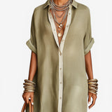Oria - Vestido Camiseiro Midi
