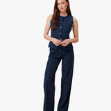 Calças Básicas Marinha - Pantalon