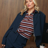 Navy Studio Rits - Casaco